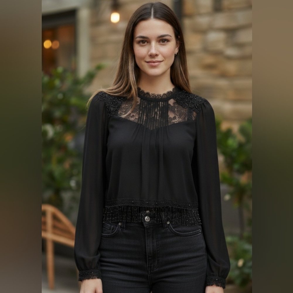 Michael Kors Black Lace Blouse